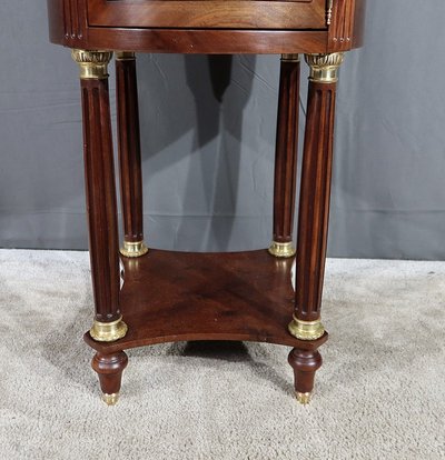 Small Mahogany Drum Table, Louis XVI style - Late 19th century