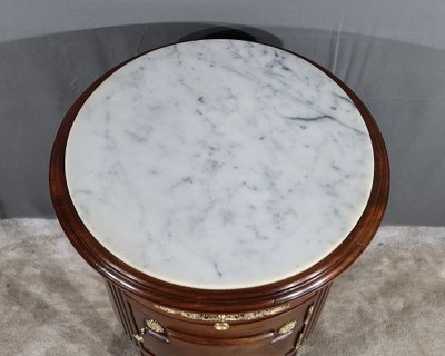 Small Mahogany Drum Table, Louis XVI style - Late 19th century