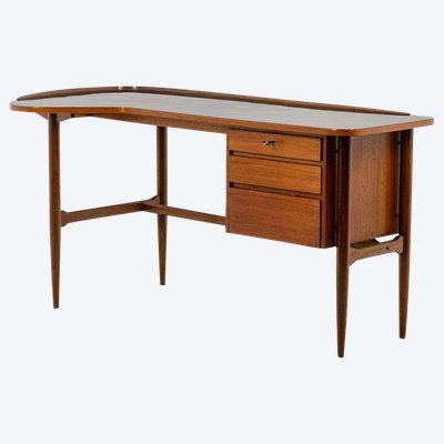 Free-form teak desk. 1950s. LS614859Q