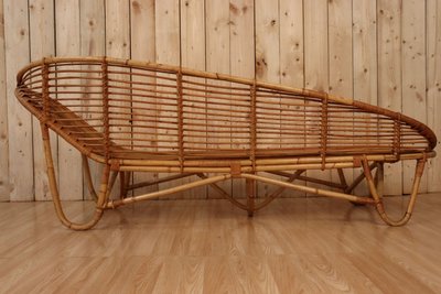 60's Rattan Méridienne