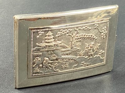 Etui à cigarettes en argent massif Extrême-Orient Chine Indochine Vietnam