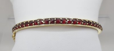 Bangle, vermeil and garnet bracelet.   