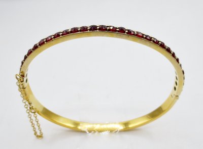 Bangle, vermeil and garnet bracelet.   