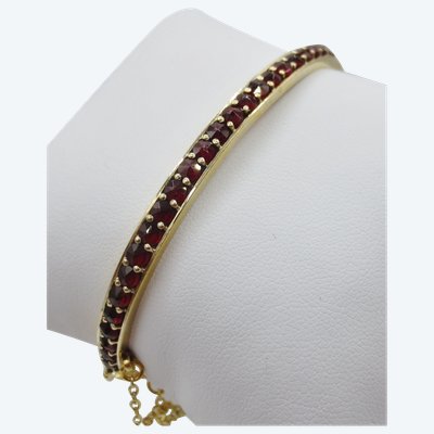 Bangle, vermeil and garnet bracelet.   