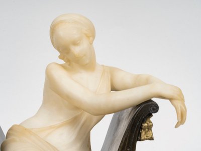 Alabaster and Bronze Sculpture from the Art Nouveau Period