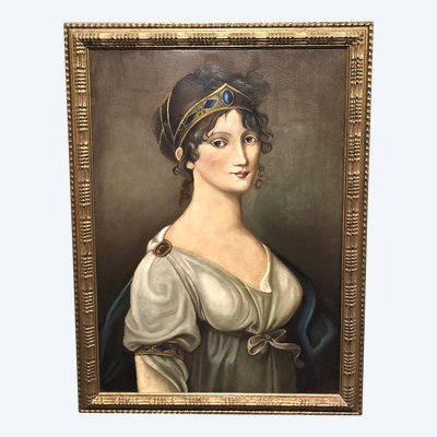 Antique Portrait of Louise of Mecklenburg-Strelitz, Queen of Prussia