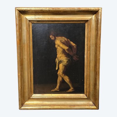 Antique painting on panel Follower of P. RUBENS (1577-1640), Christ