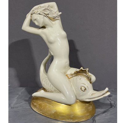 Nereid with Dolphin Castelli ceramics 1930s