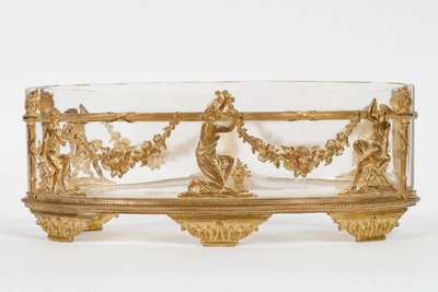 A late 19th century crystal and gilt bronze cup