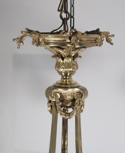 A Delafontaine gilt bronze chandelier, Napoleon III period