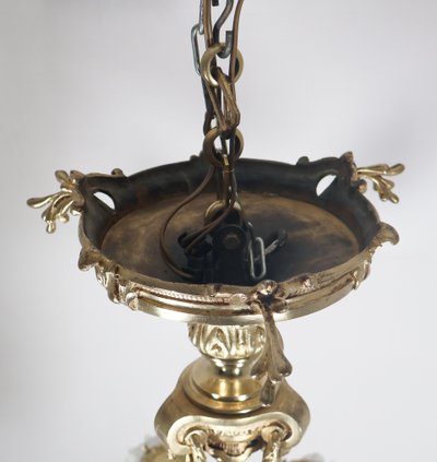 A Delafontaine gilt bronze chandelier, Napoleon III period