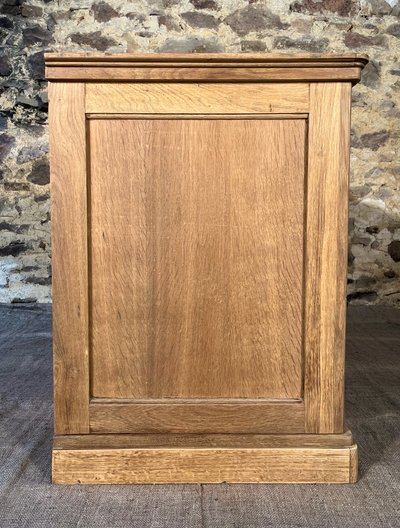 Antique oak cabinet with sliding door