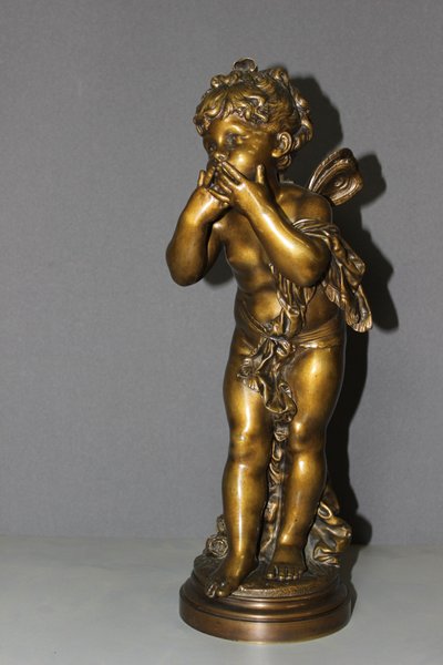 Bronze by Auguste Moreau after La Fée Sifflante About 1880