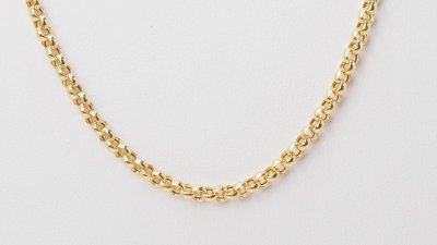 Jaseron mesh necklace in yellow gold