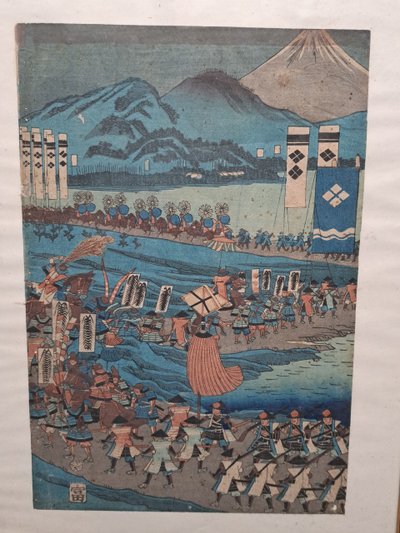 Japan , Print , War Scene , Paper , XIX°.