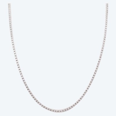 River necklace in white gold and diamonds 2.37cts