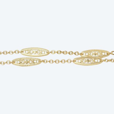 Filigree necklace in yellow gold