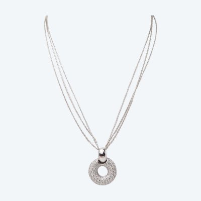 Necklace in white gold and diamonds