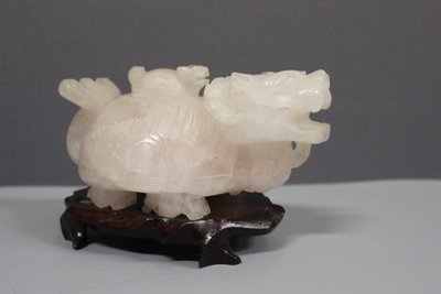 Tortue En Quartz Rose , Chine XX