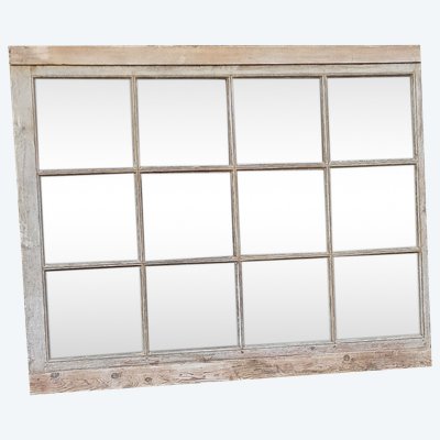 Large Antique Glass Roof 135x170 Cm Glass Partition Bay Door Window Oeil Boeuf Glass Partition