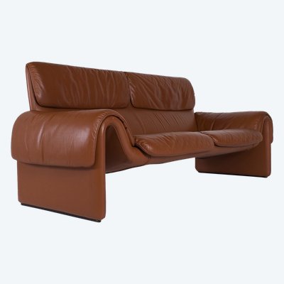 Sofa de Sede 3-Sitzer "ds-2011" aus cognacfarbenem Leder