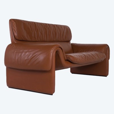 Sofa de Sede 2-Sitzer "ds-2011" aus cognacfarbenem Leder