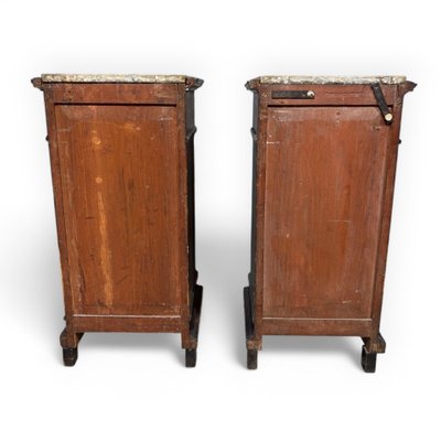 Antique pair of rosewood bedside tables