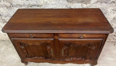 Louis XV Period Solid Walnut Buffet