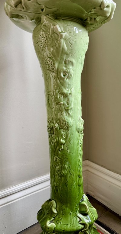 Sellette and its Art Nouveau pot cover