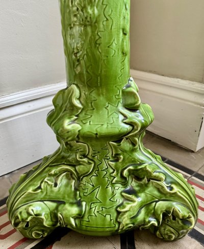 Sellette and its Art Nouveau pot cover