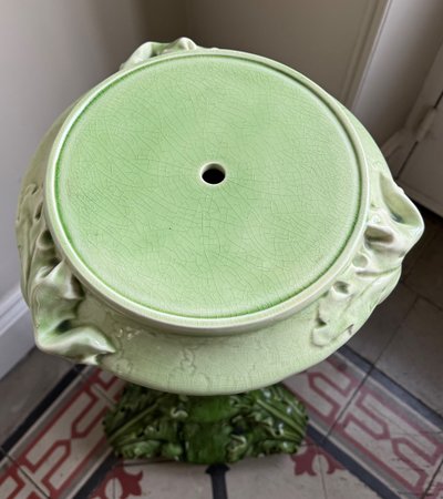 Sellette and its Art Nouveau pot cover