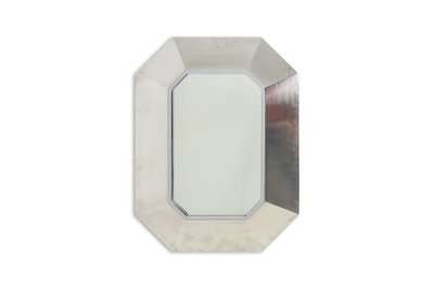 Maison Jansen. Brushed aluminum and metal mirror. Circa 1970. LS6173635Y