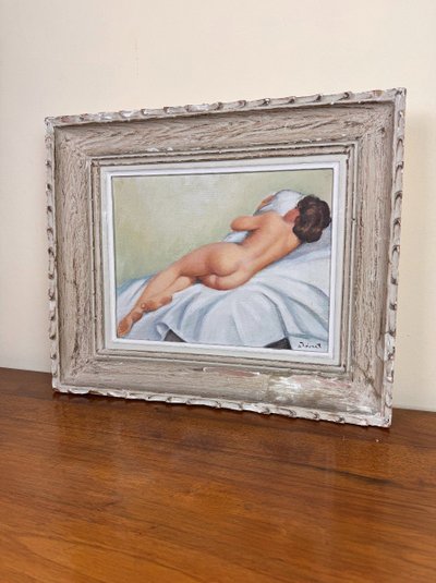 Oil On Canvas Art Deco Period Depicting A Nude Back