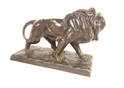 Sculpture Bronze Hippolyte Marius Galy Lion Rugissant Animalier XIXè Siècle