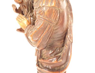 Sculpture Statue Vierge à l'Enfant Jésus Buis Sculpté 40cm Fin XVIIIème