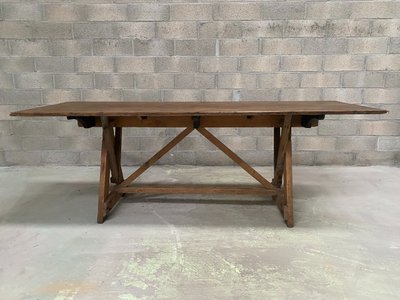 Solid spruce architect's table XX century