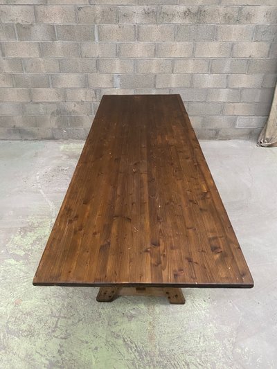 Solid spruce architect's table XX century