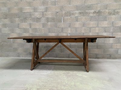 Solid spruce architect's table XX century