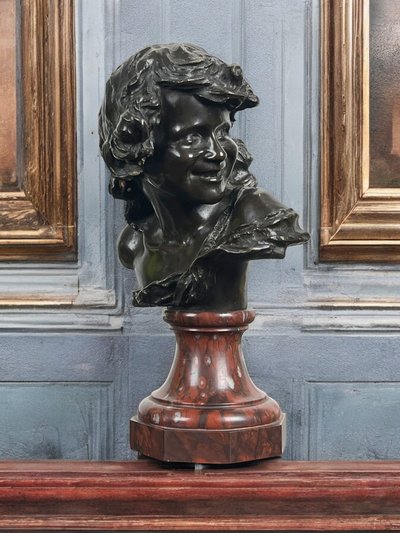 PATINATED BRONZE SIGNED "A.INJALBERT 1845-1933" AND STAMPED BY THE FOUNDRY SIOT PARIS