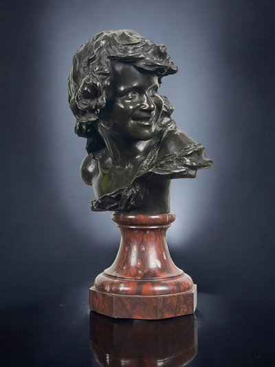 PATINATED BRONZE SIGNED "A.INJALBERT 1845-1933" AND STAMPED BY THE FOUNDRY SIOT PARIS