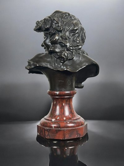 PATINATED BRONZE SIGNED "A.INJALBERT 1845-1933" AND STAMPED BY THE FOUNDRY SIOT PARIS