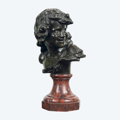 PATINATED BRONZE SIGNED "A.INJALBERT 1845-1933" AND STAMPED BY THE FOUNDRY SIOT PARIS