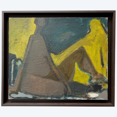 Seated nude woman