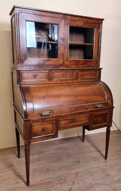 Louis XVI Period Solid Cuban Mahogany Cylinder Desk Circa 1760