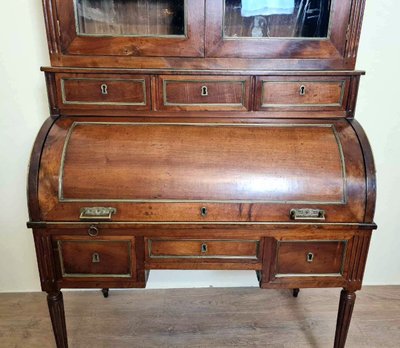 Louis XVI Period Solid Cuban Mahogany Cylinder Desk Circa 1760