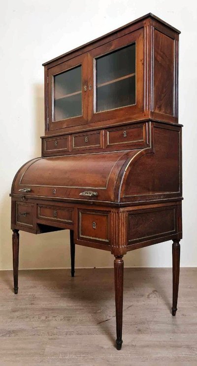 Louis XVI Period Solid Cuban Mahogany Cylinder Desk Circa 1760