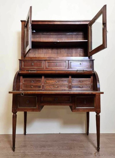 Louis XVI Period Solid Cuban Mahogany Cylinder Desk Circa 1760