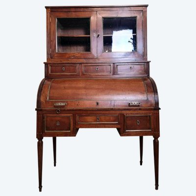 Louis XVI Period Solid Cuban Mahogany Cylinder Desk Circa 1760