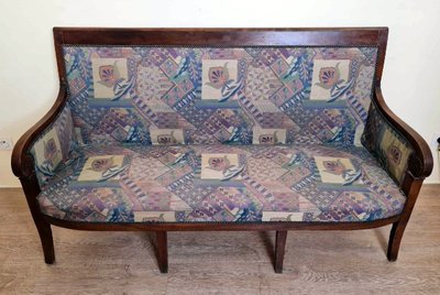 Empire / Restoration Style Mahogany Bench Seat