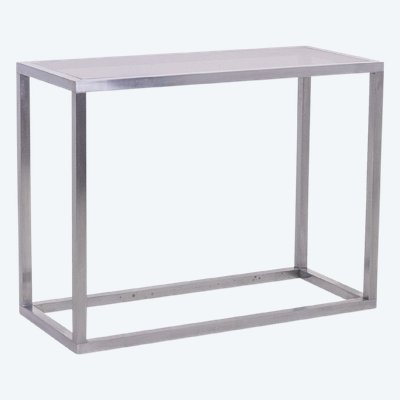 House Jansen. Brushed aluminum console. 1970s. LS6176108P